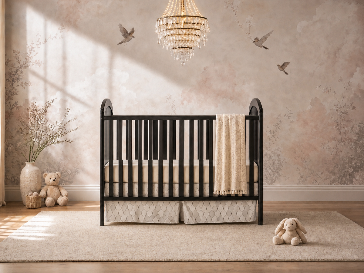 Color: Espresso | Classic Crib in White finish