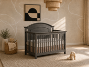 Color: Granite | Como Arched Top Forever Crib
