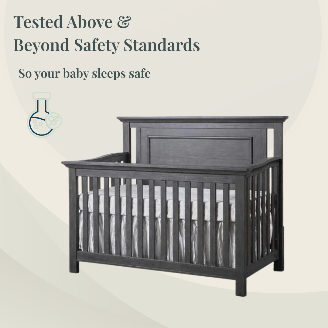 Color: Granite | Como Flat Top Crib