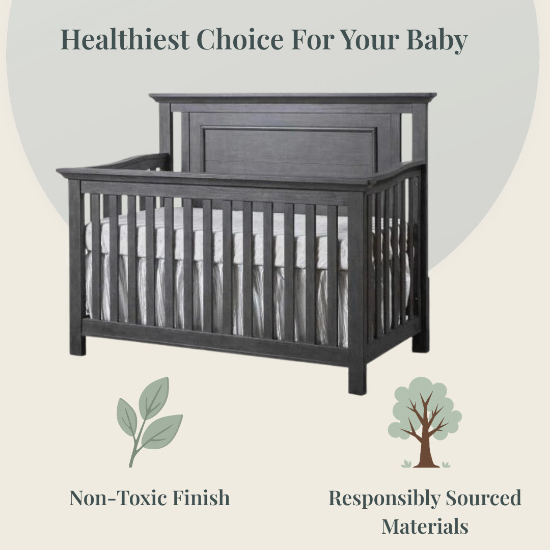 Color: Granite | Como Flat Top Crib