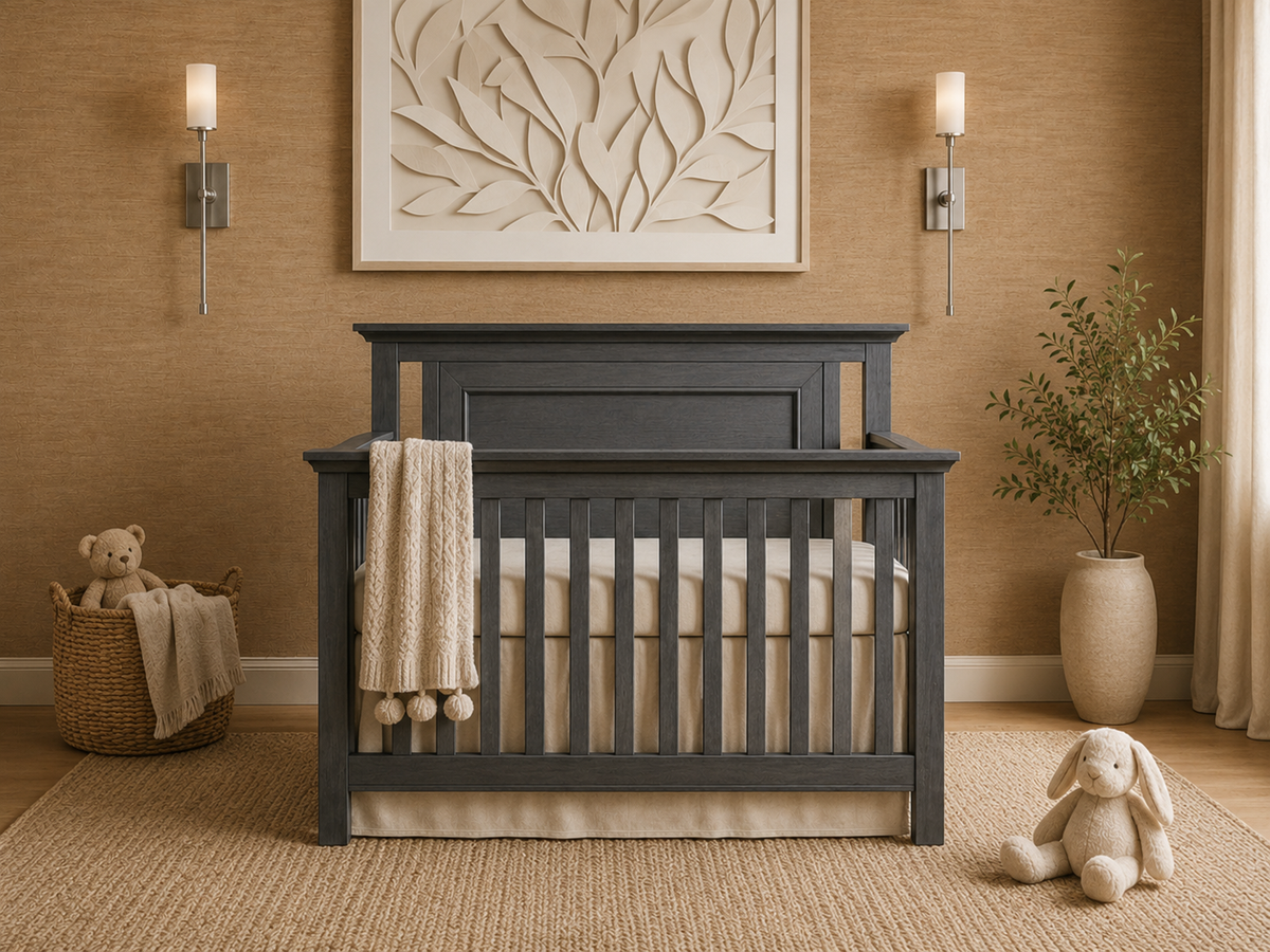 Color: Granite | Como Flat Top Crib