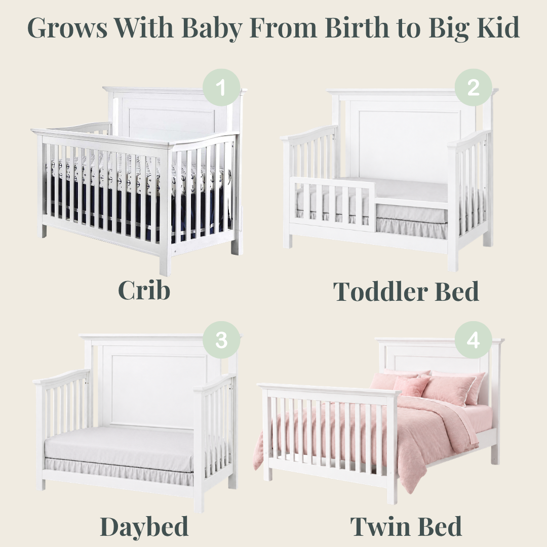 Color: White | Como Flat Top Crib