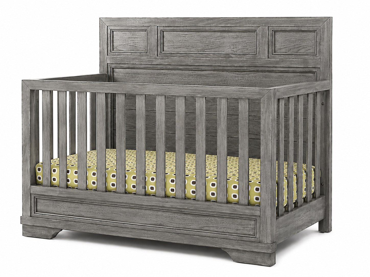 Color: Brushed Pewter | Westwood Design Foundry 4-in-1 Convertible Crib in Brushed Pewter