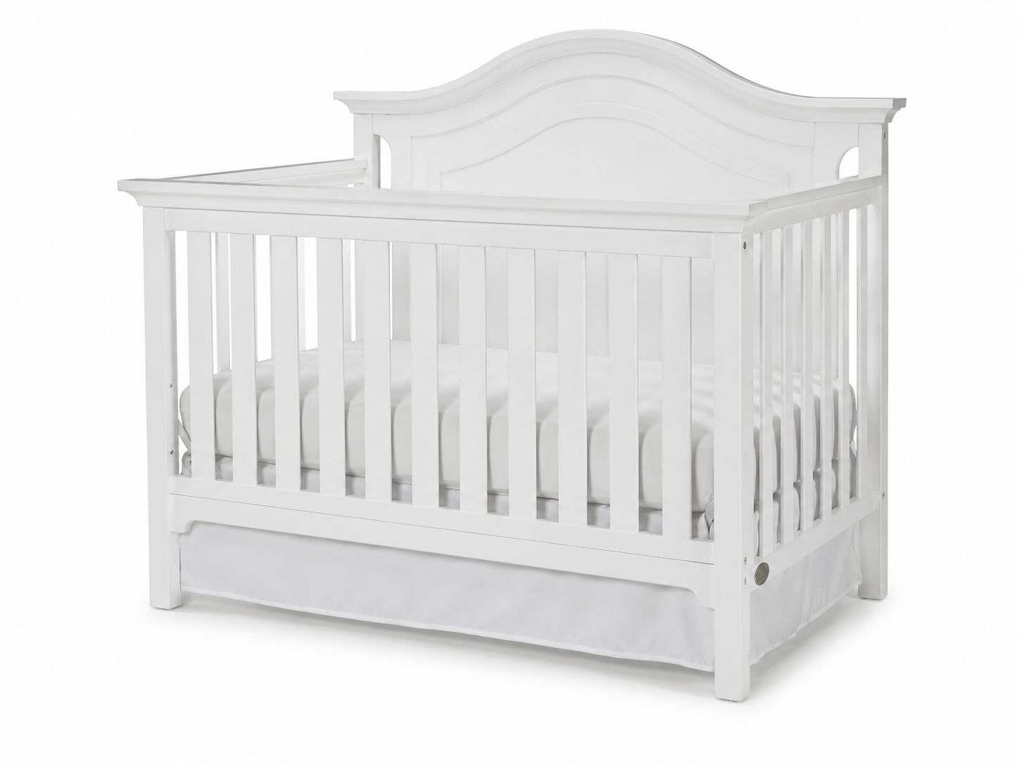 Color: White | Catania Convertible Crib in White Finish