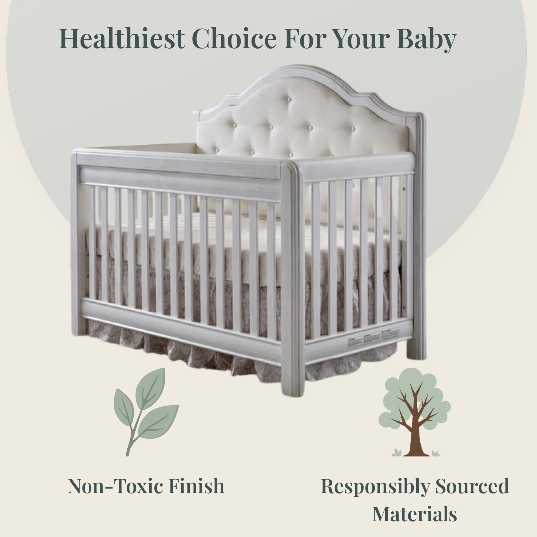 Cristallo Forever Crib with Fabric Panel
