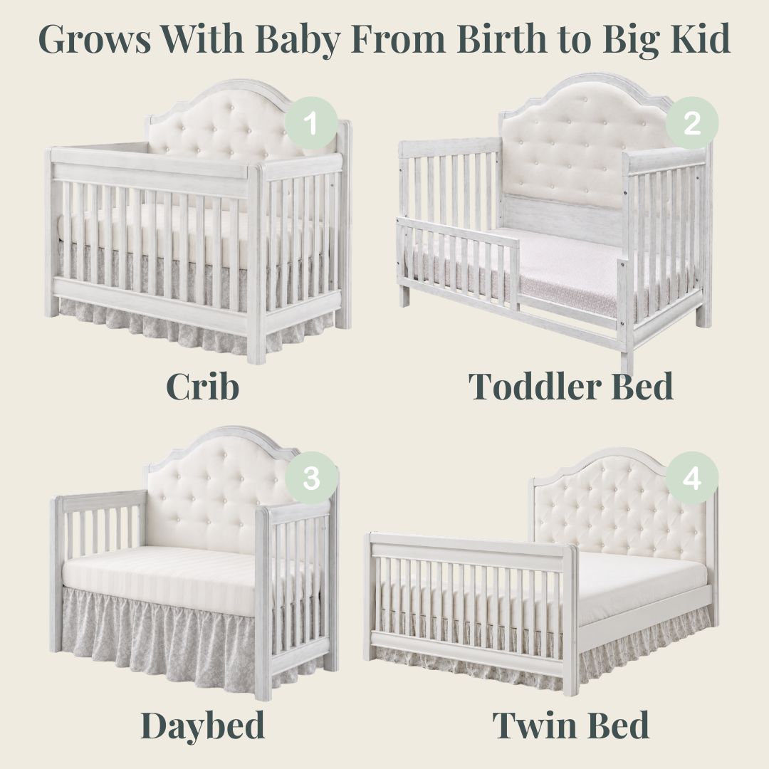 Cristallo Forever Crib with Fabric Panel