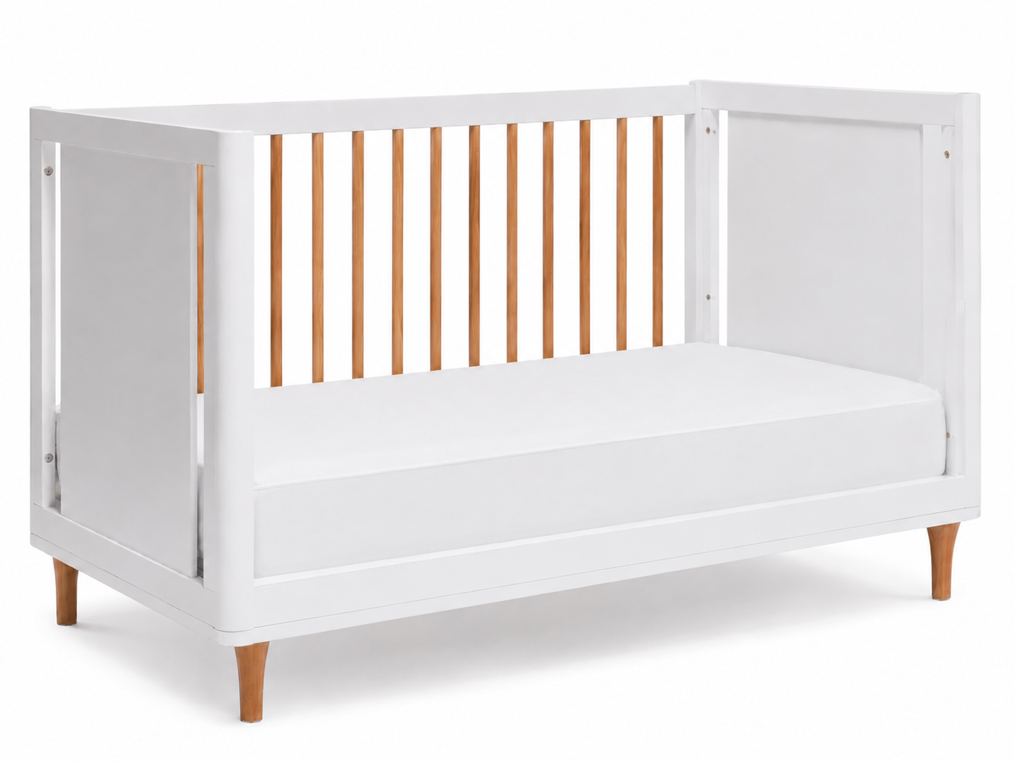 Color: White/Natural | Lollipop 4 in 1 convertible crib