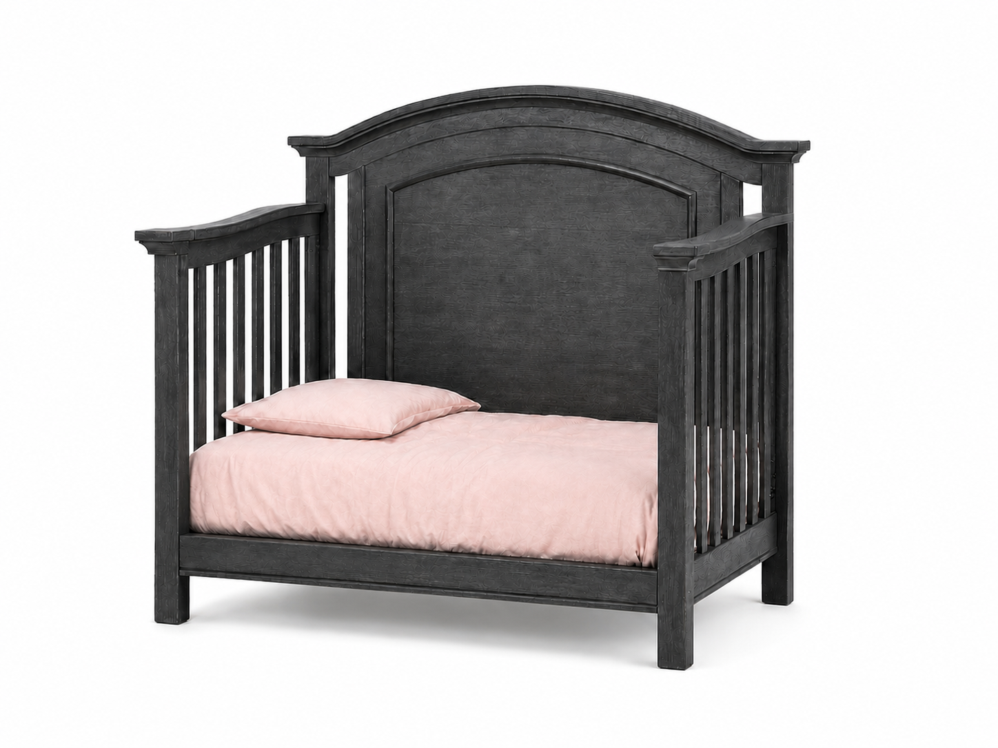 Color: Granite | Como Arched Top Forever Crib
