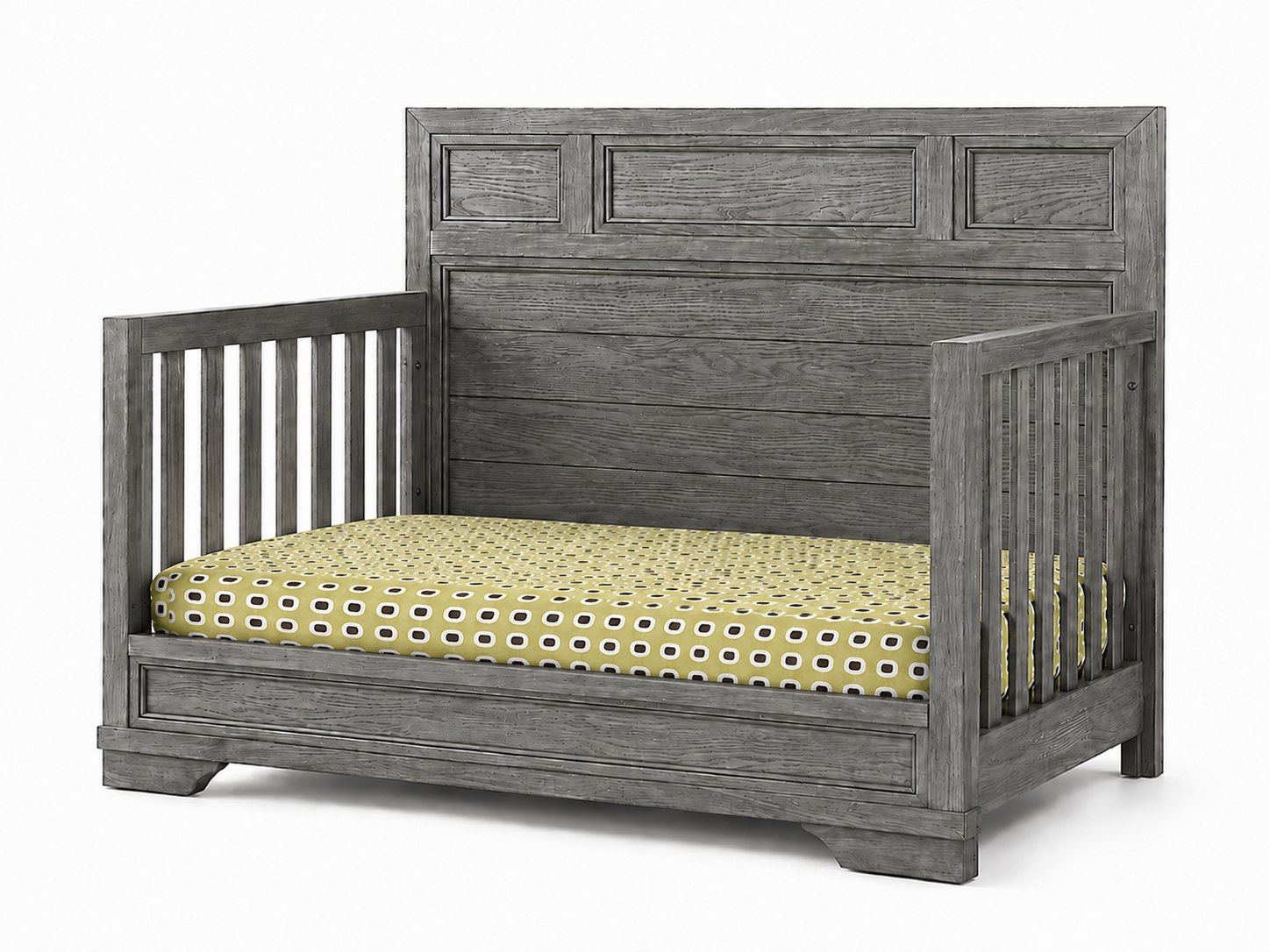 Color: Brushed Pewter | Westwood Design Foundry 4-in-1 Convertible Crib in Brushed Pewter
