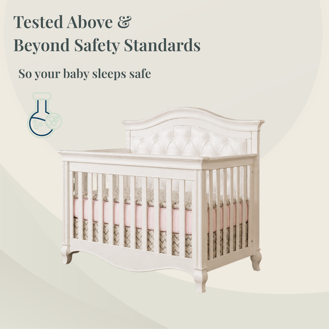 Diamante Forever Crib - White Vinyl Panel