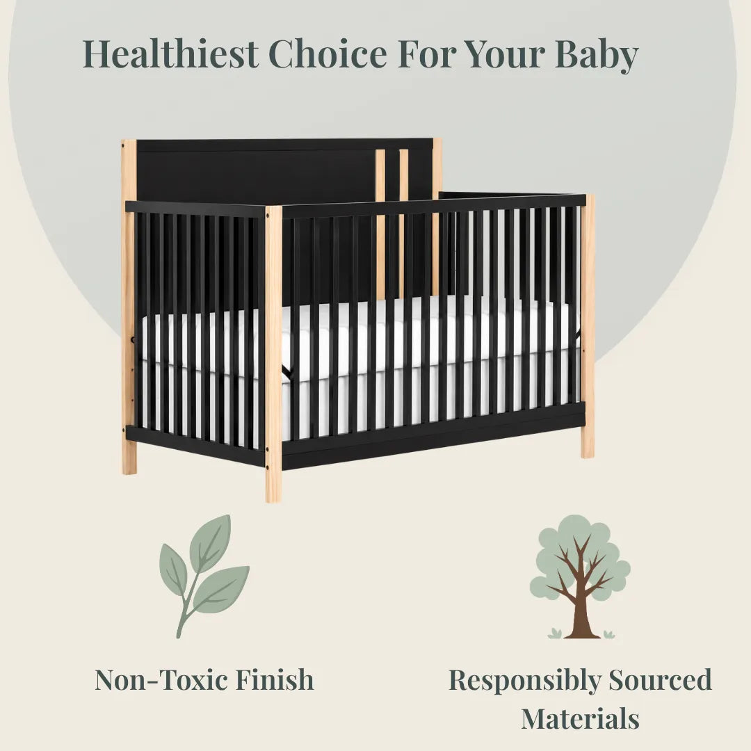 Color: Matte Black Vintage | Dream On Me Soho Convertible Crib in Matte Black Vintage