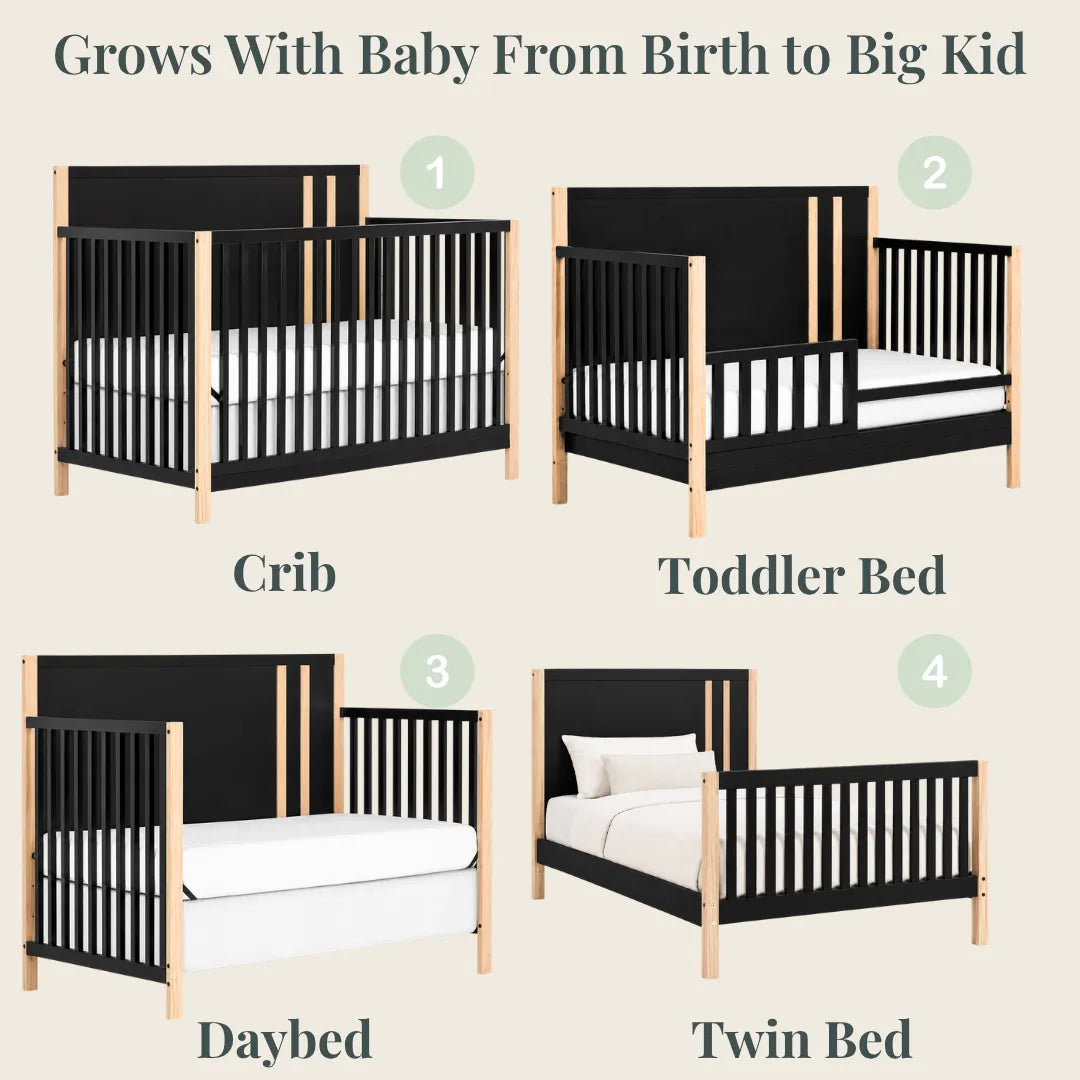 Color: Matte Black Vintage | Dream On Me Soho Convertible Crib in Matte Black Vintage