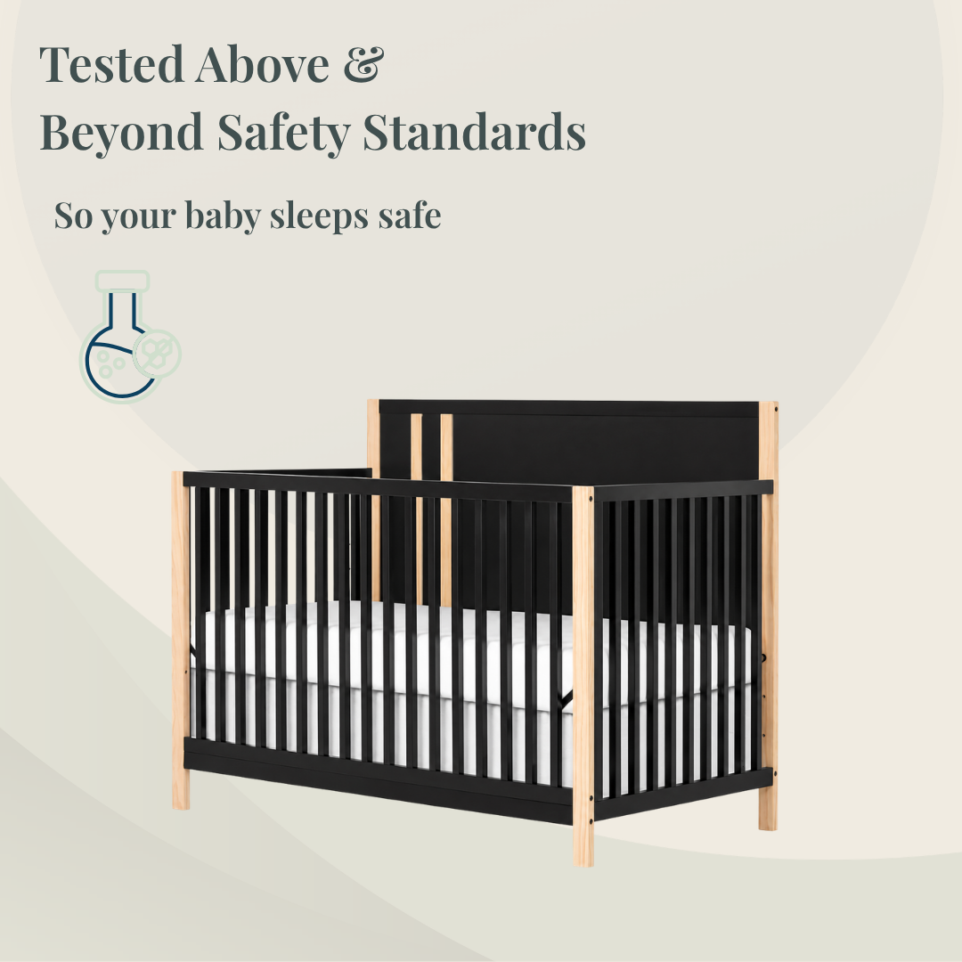 Dream On Me Soho Convertible Crib in Matte Black Vintage