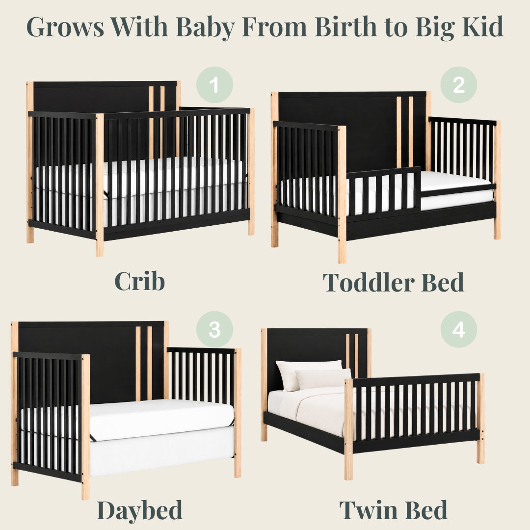 Color: Matte Black Vintage | Dream On Me Soho Convertible Crib in Matte Black Vintage