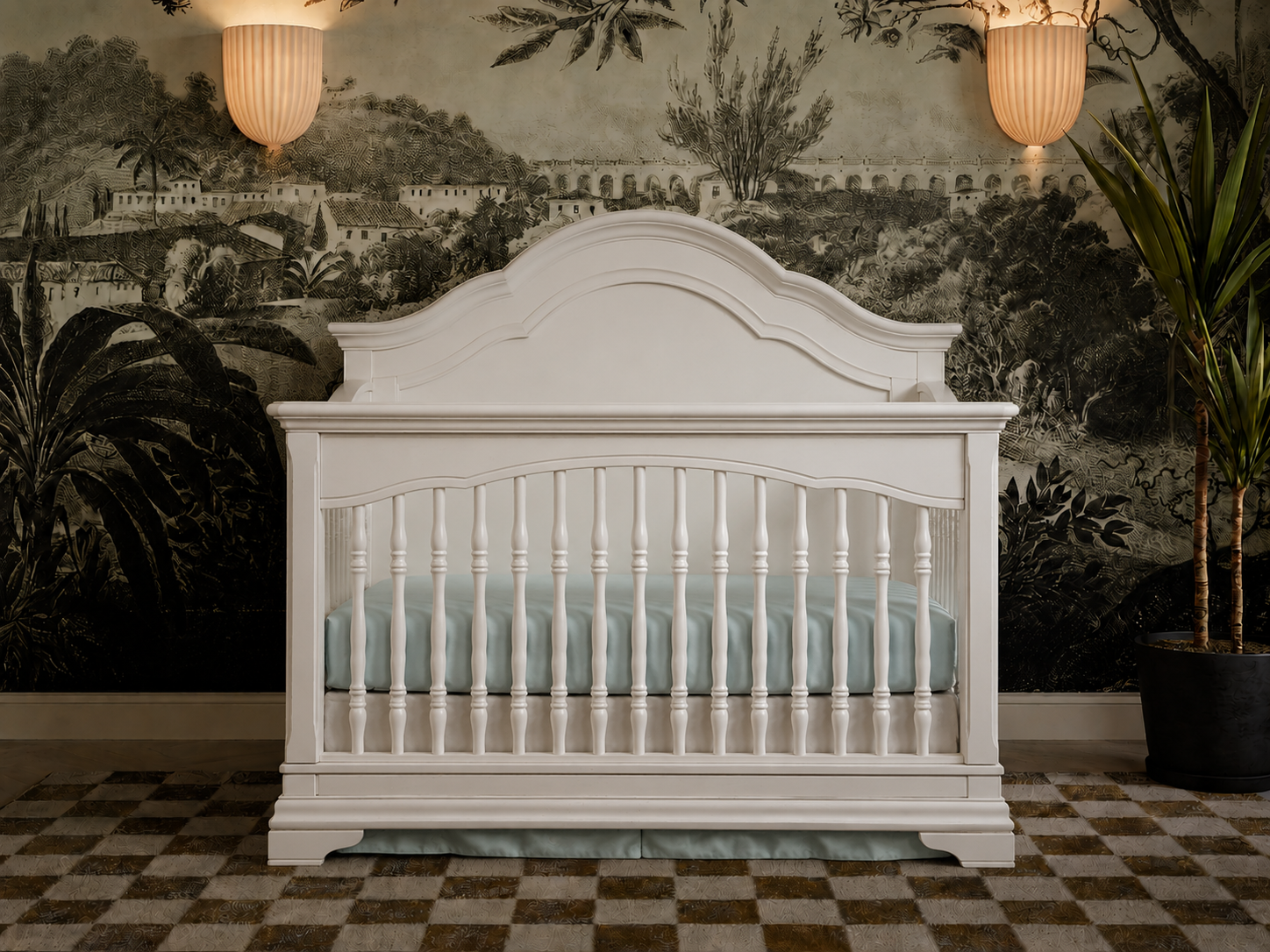 Athena Collection Convertible Crib in Belgium Cream