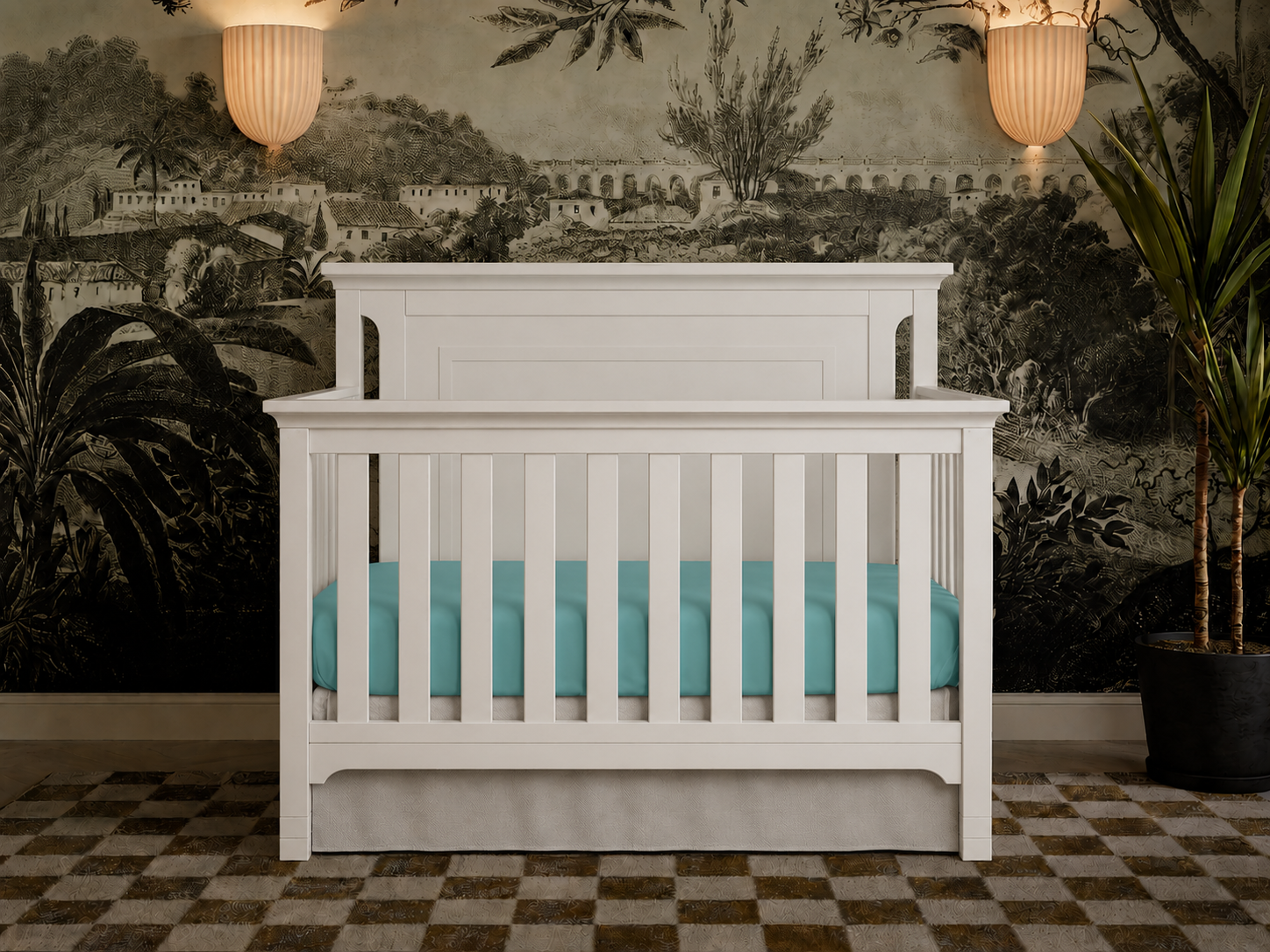 Carino Convertible Crib in White finish