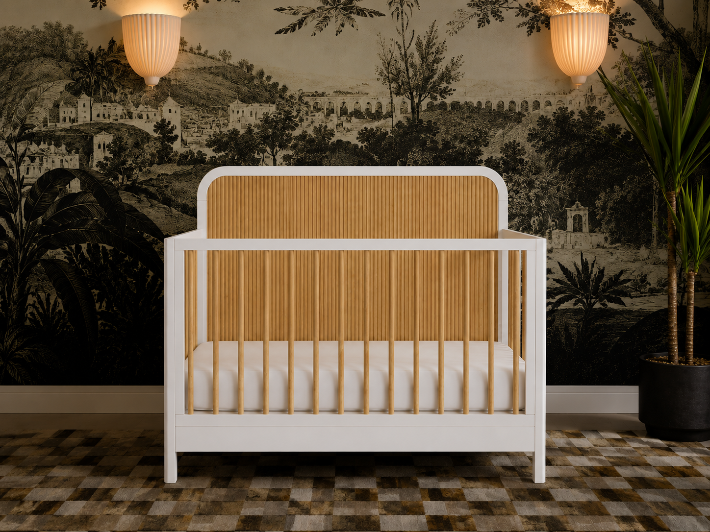 Color: White/Natural | Milano Crib