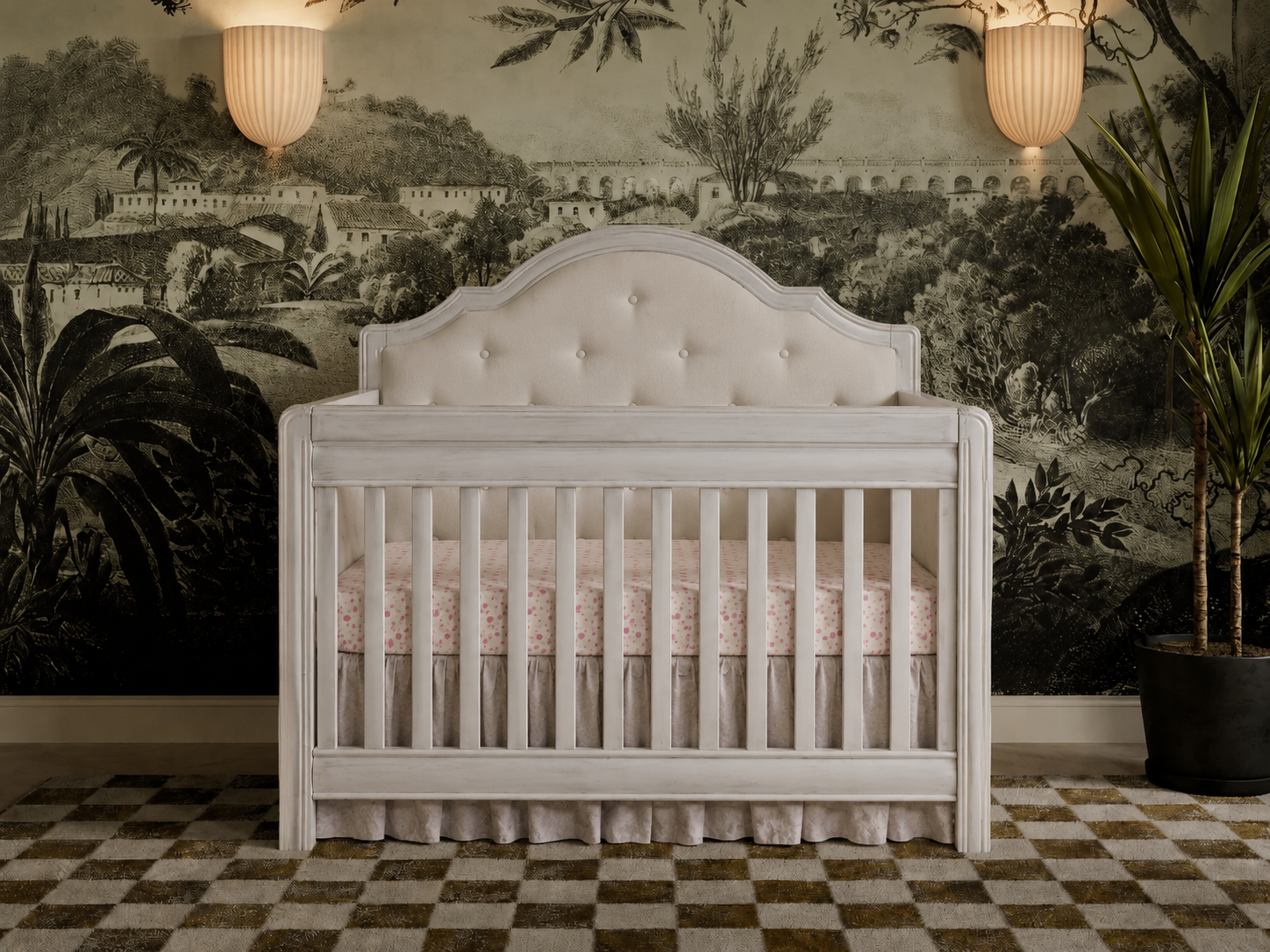 Cristallo Forever Crib with Fabric Panel