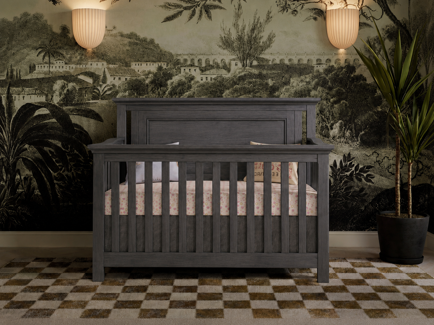 Color: Granite | Como Flat Top Crib