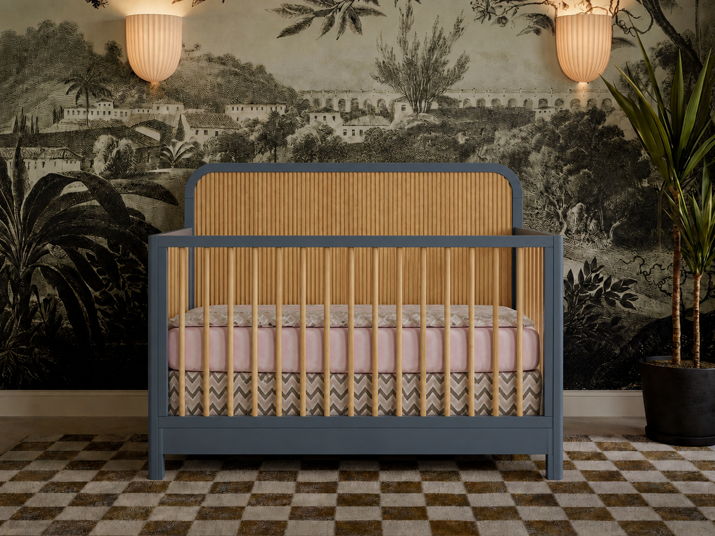 Color: Graphite/Natural | Milano Crib