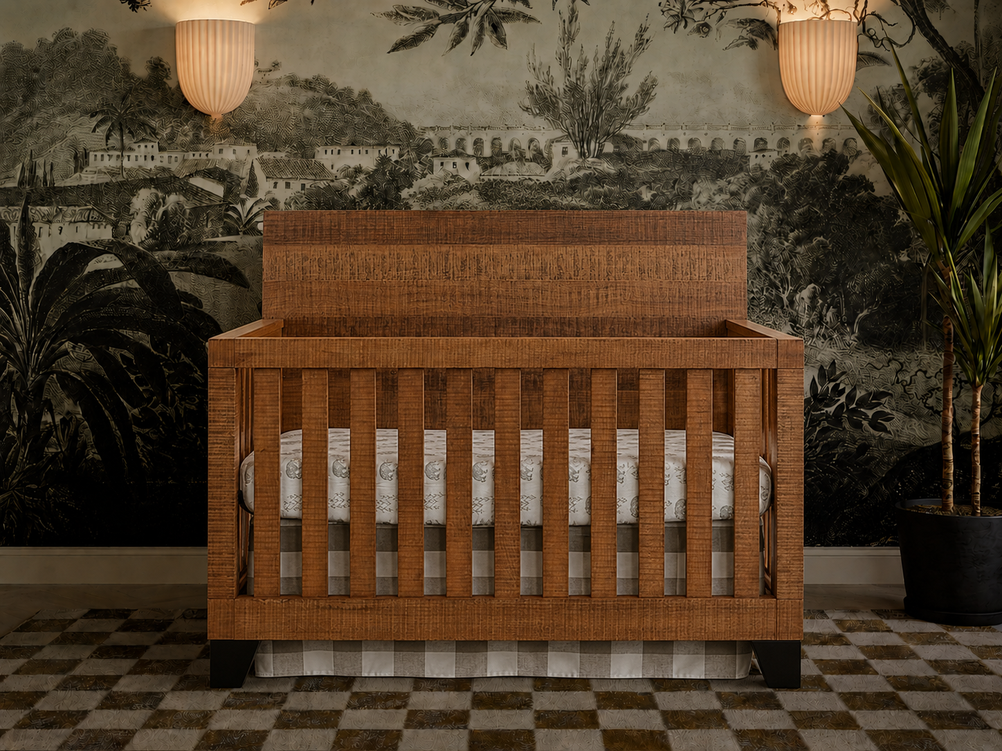 Color: Brushed Wheat | Urban Rustic Convertible Crib