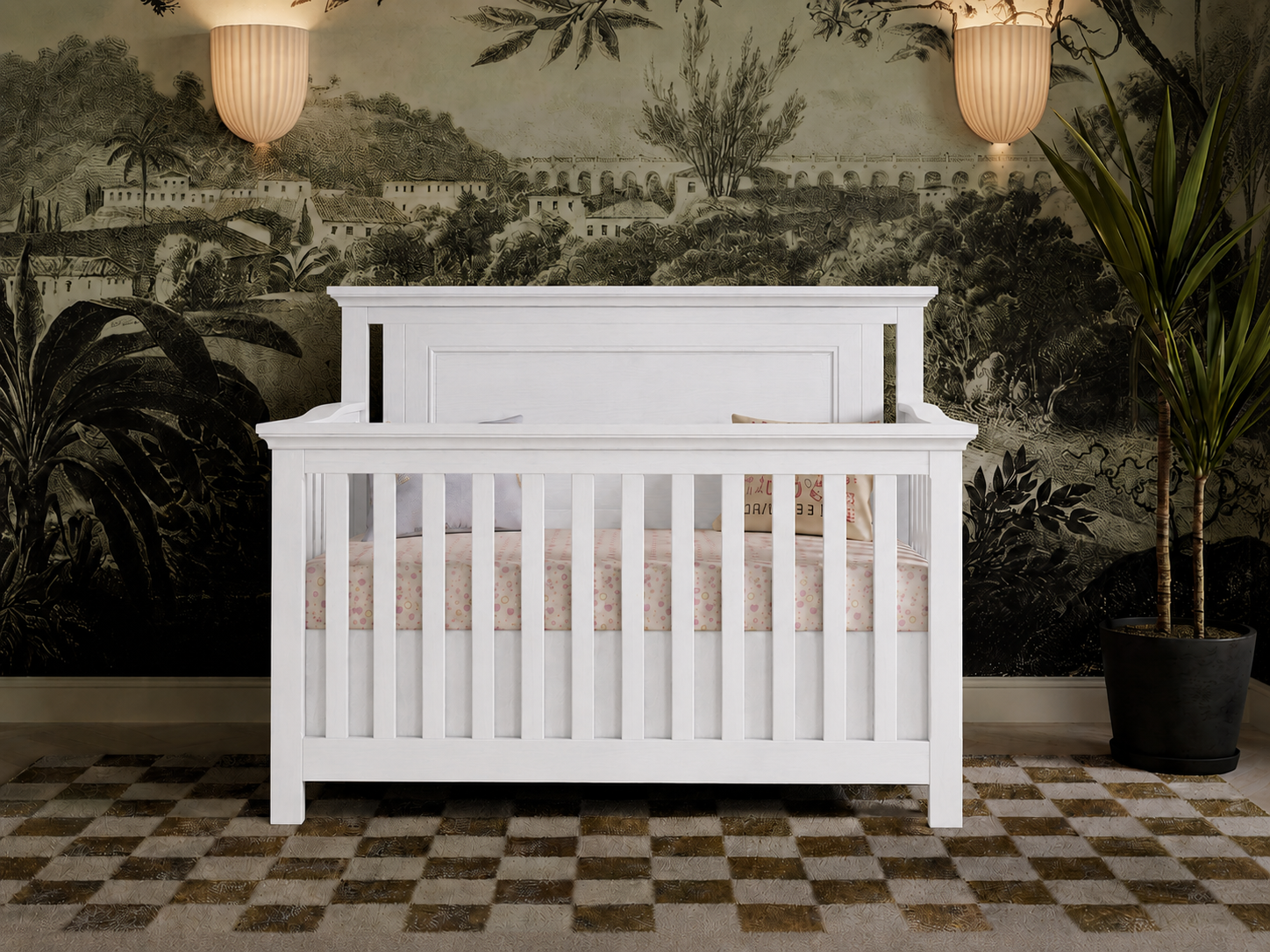 Color: White | Como Flat Top Crib