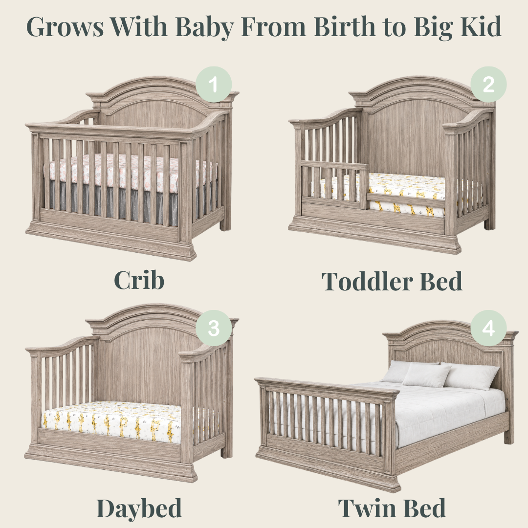 Color: Rustic White | Khloe Convertible Crib