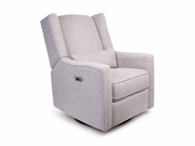 Color: Grey | Lil Angels Contour Pedic Swivel Power Glider Recliner in Grey