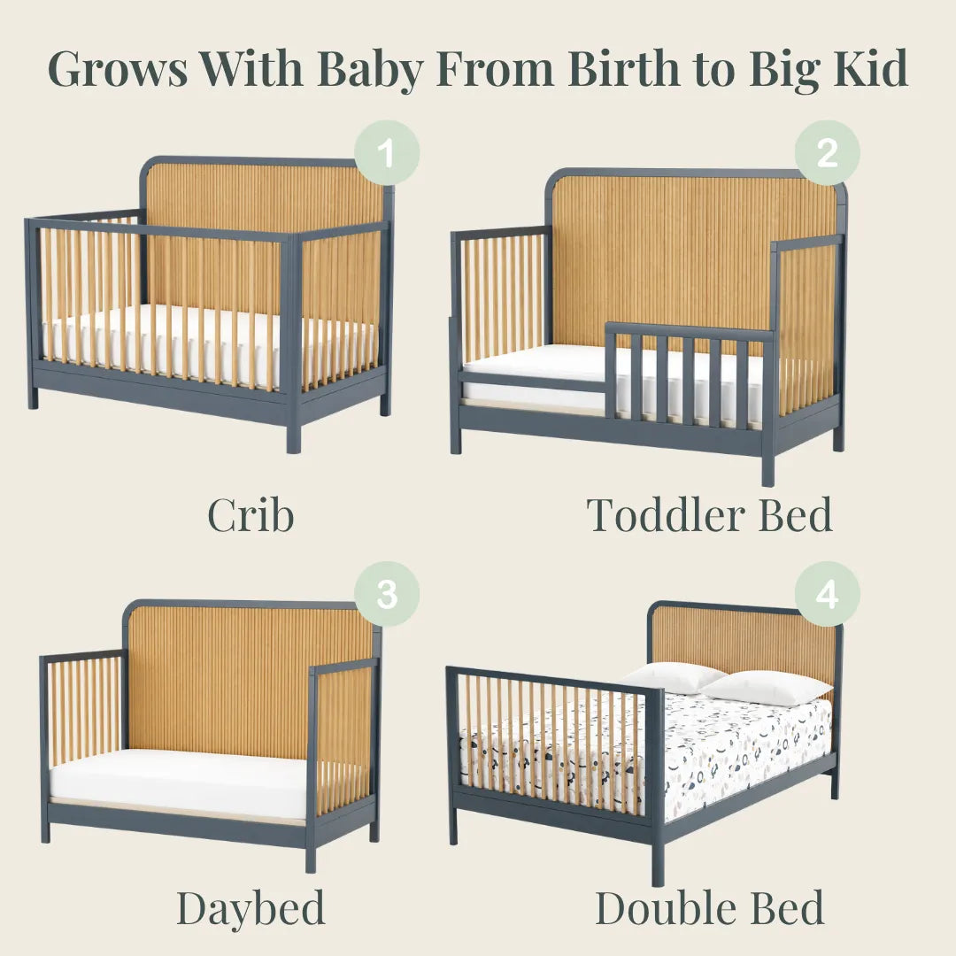 Color: Graphite/Natural | Milano Crib