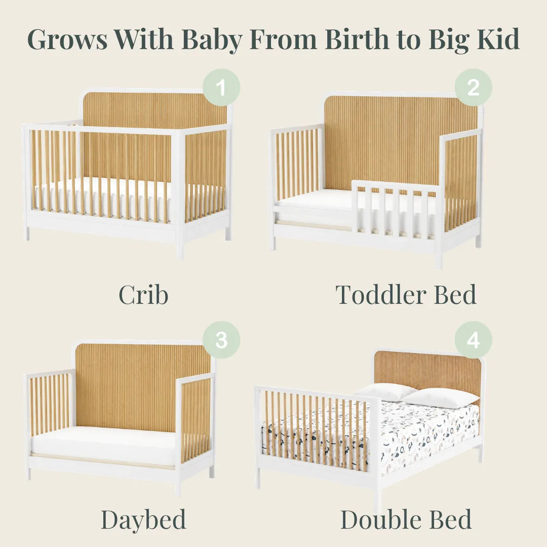 Color: White/Natural | Milano Crib