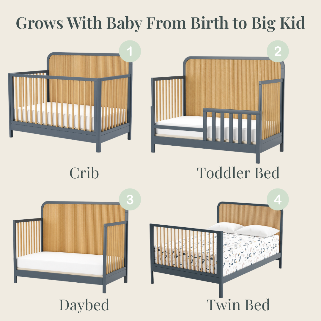 Color: Graphite/Natural | Milano Crib