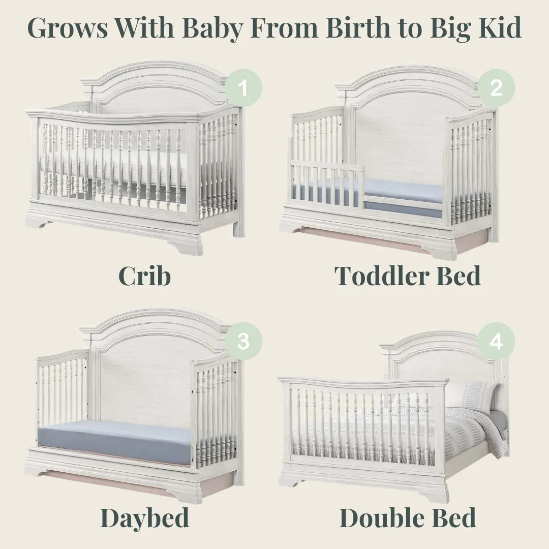 Color: Rustic White | Olivia Crib in Rustic White
