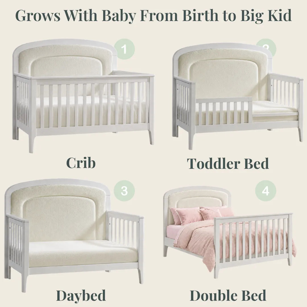 Color: White | Palo 5-in-1 Convertible Crib
