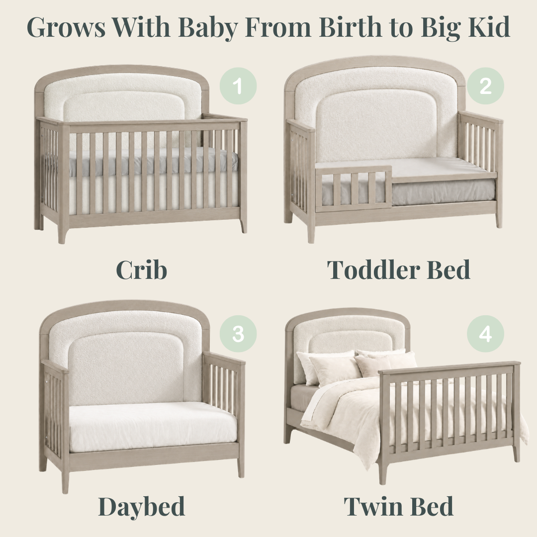 Color: Dove | Palo 5-in-1 Convertible Crib
