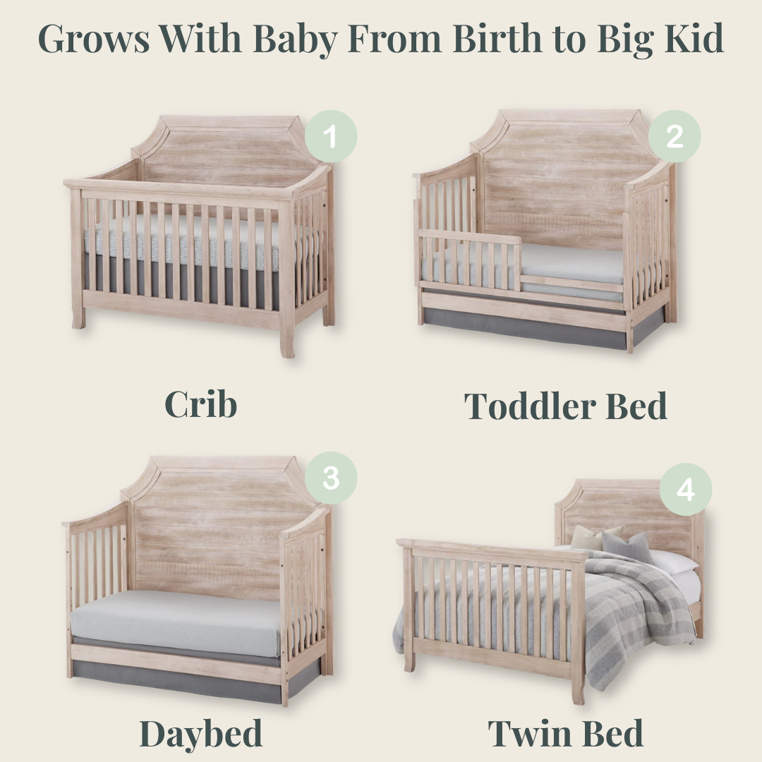 Remi  Convertible Crib in Sugarcoat finish