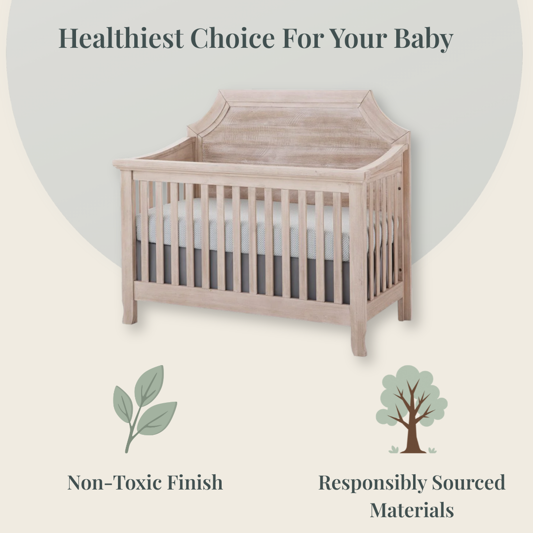 Remi  Convertible Crib in Sugarcoat finish