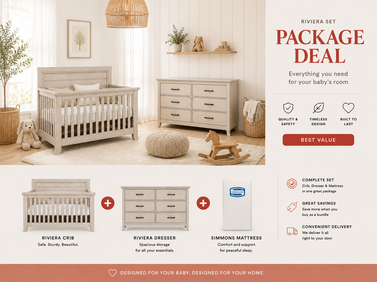 Riviera 3 Piece Package Set