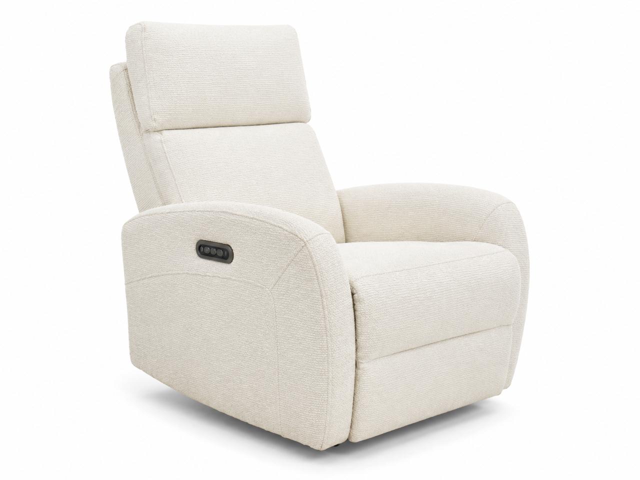 Serena Triple Power Swivel Glider Recliner in Dove White