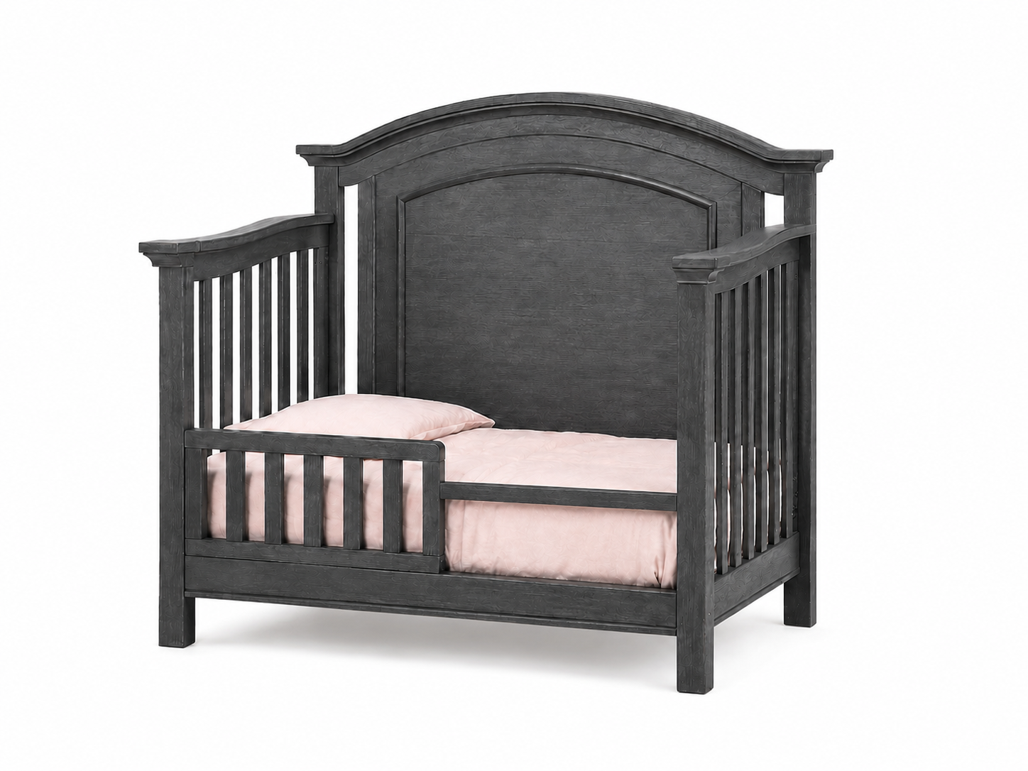 Color: Granite | Como Arched Top Forever Crib