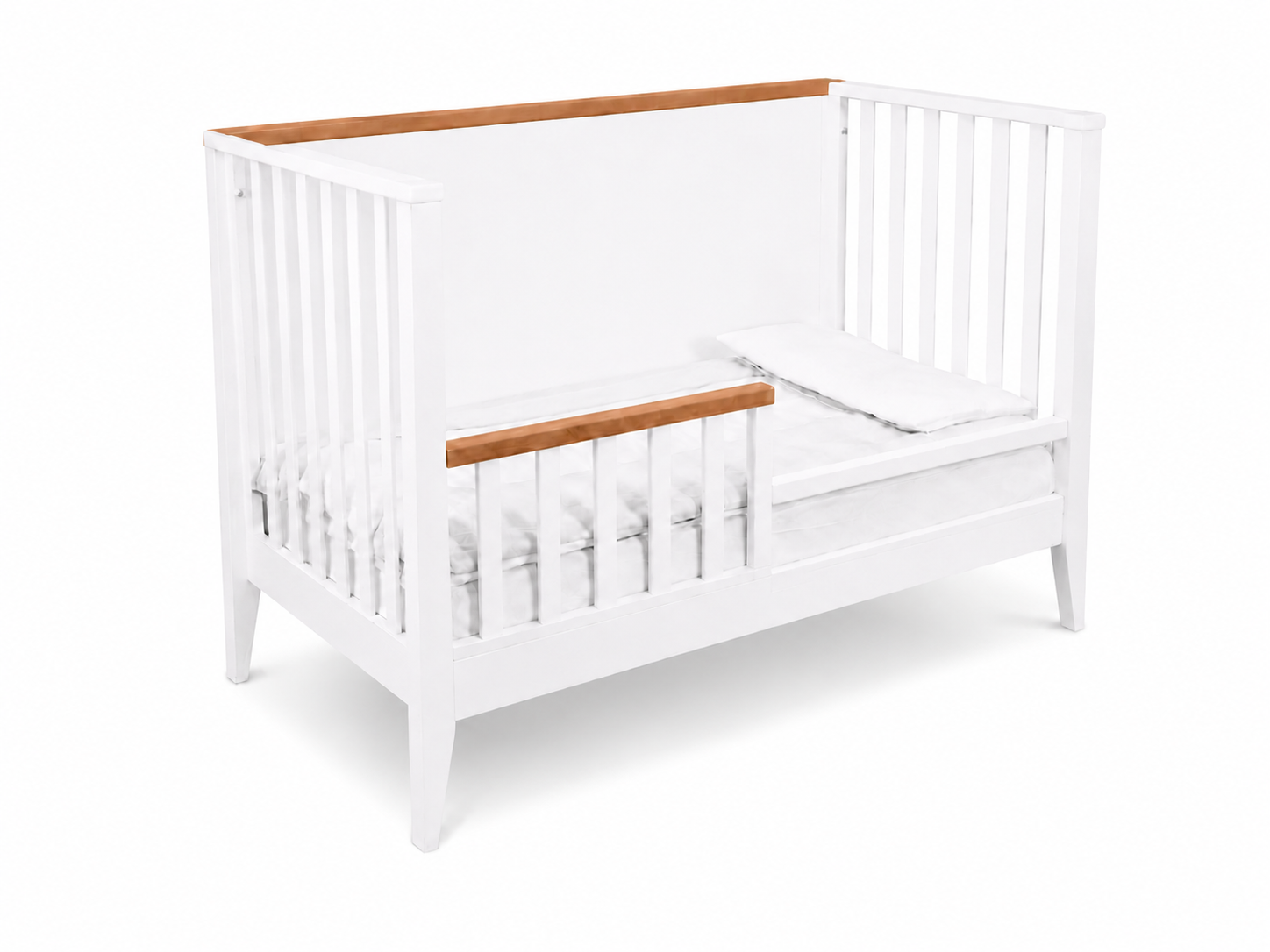 Color: White/Walnut | Botticelli Convertible Crib
