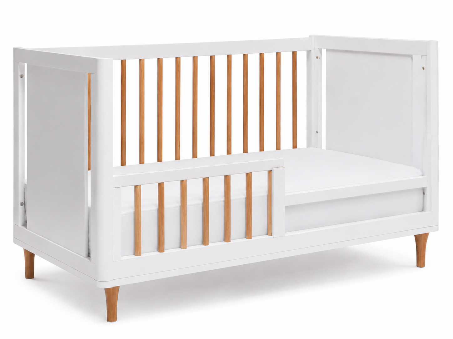 Color: White/Natural | Lollipop 4 in 1 convertible crib