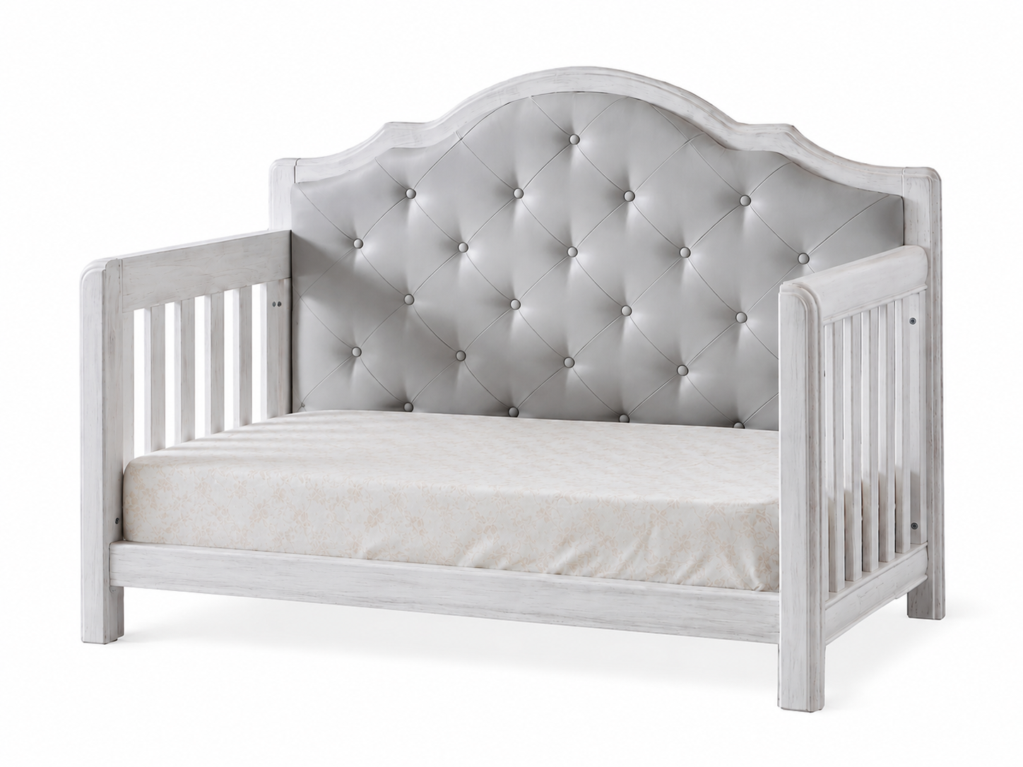 Cristallo Forever Crib with Grey Vinyl Panel