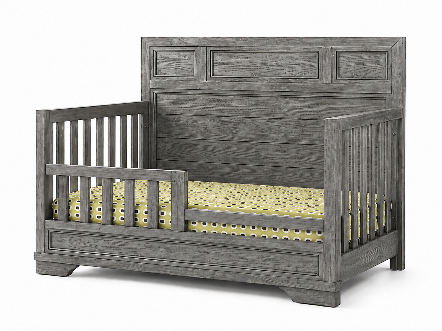 Color: Brushed Pewter | Westwood Design Foundry 4-in-1 Convertible Crib in Brushed Pewter
