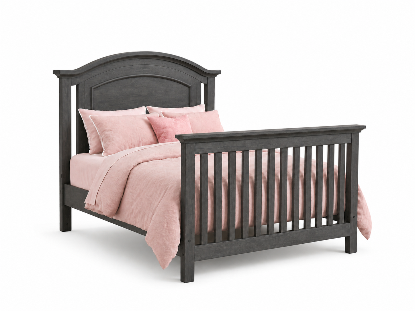 Color: Granite | Como Arched Top Forever Crib
