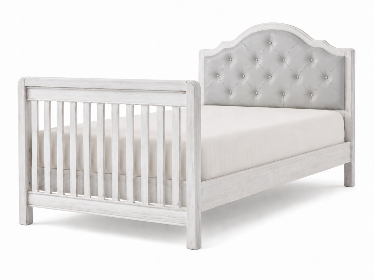Cristallo Forever Crib with Grey Vinyl Panel