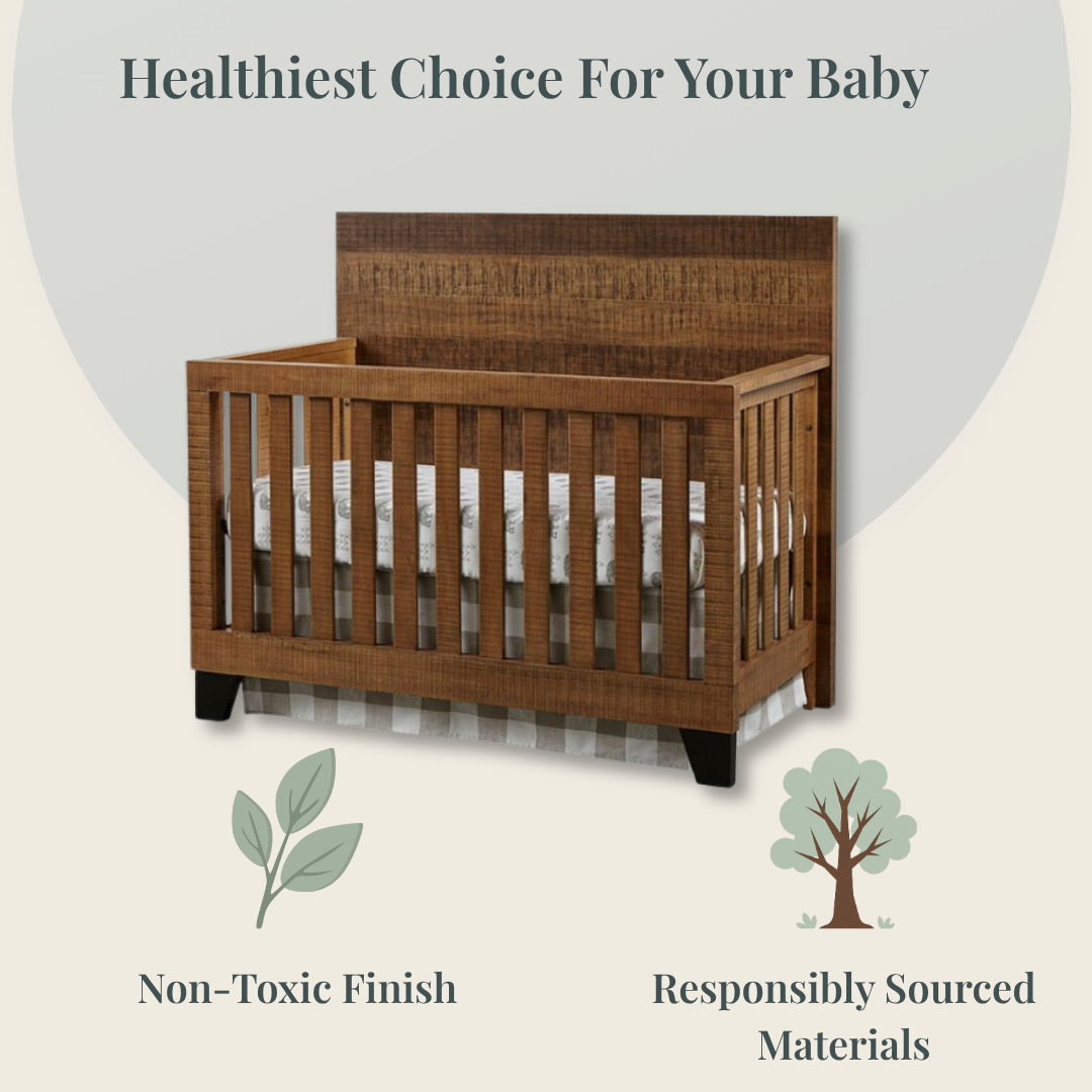 Color: Brushed Wheat | Urban Rustic Convertible Crib