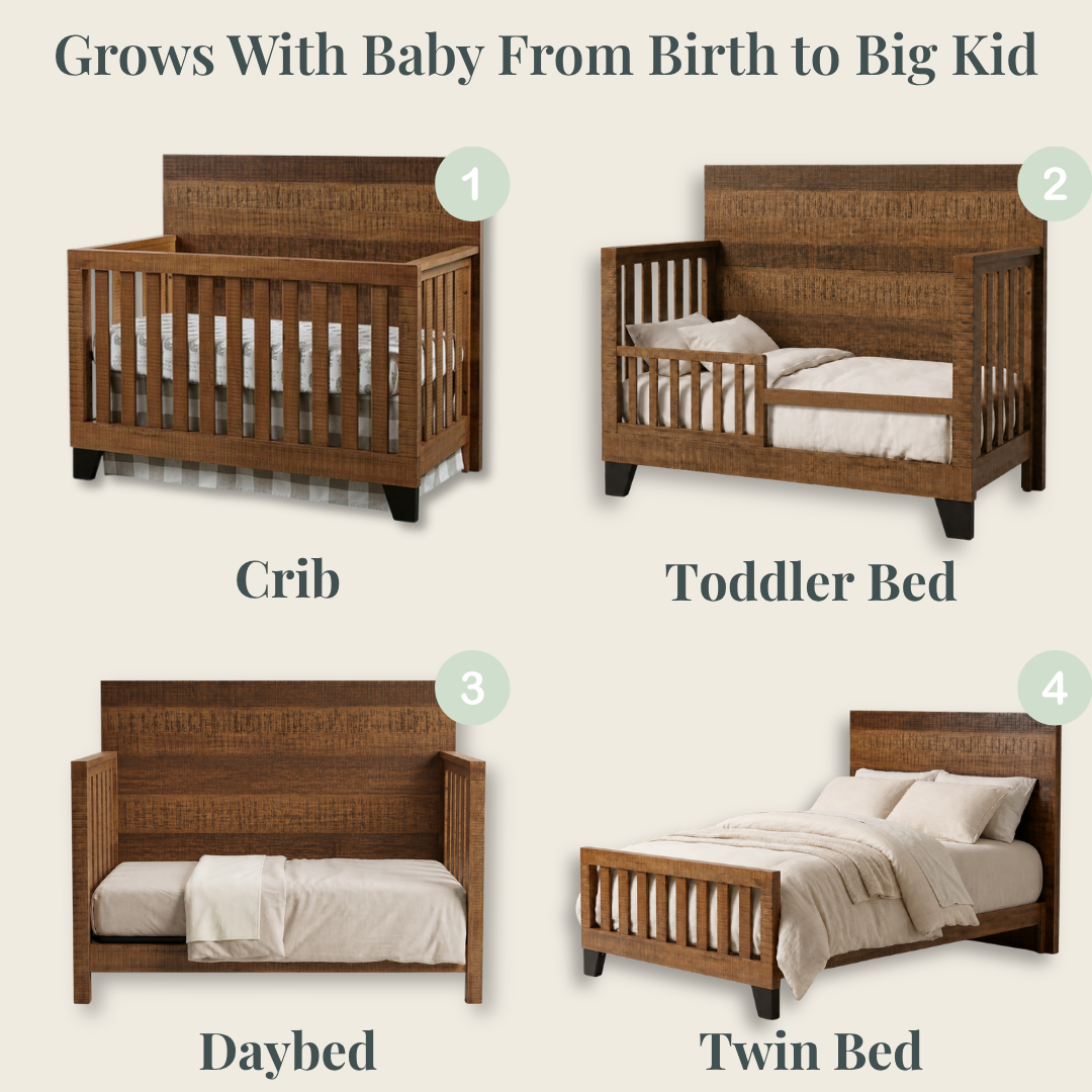 Color: Brushed Wheat | Urban Rustic Convertible Crib