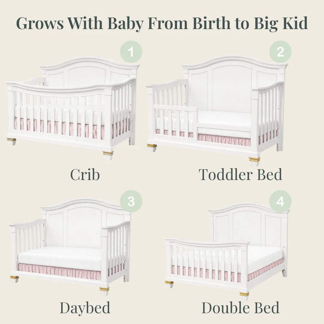 Color: White and Gold | Victoria Crib