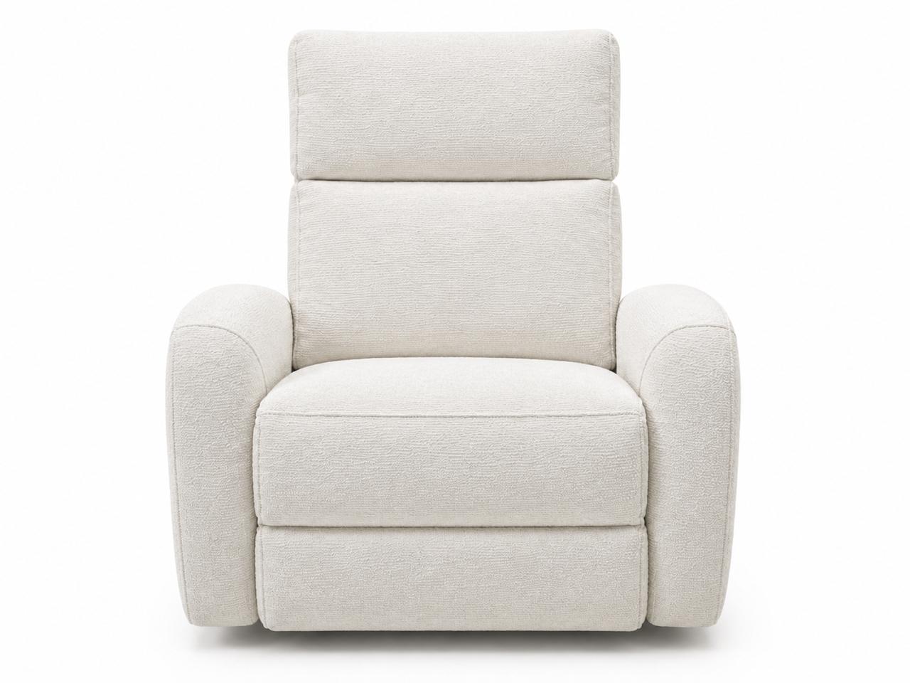 Serena Triple Power Swivel Glider Recliner in Dove White