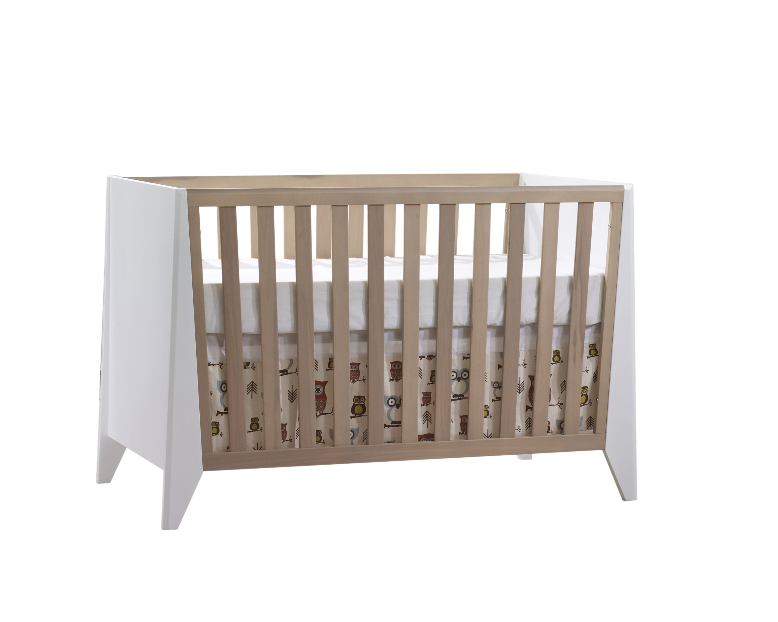 Flexx Premium Classic crib in White/Natural Wheat image 0